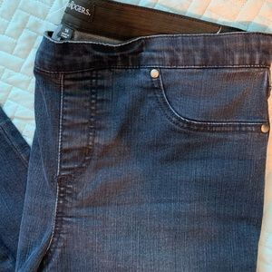 Kim Rogers pull on jeans